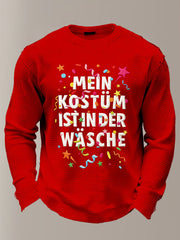 Langarm-T-Shirt mit lässiger Waffel-T-Shirt für Männer im Kölner Karneval