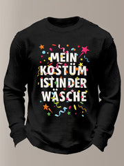 Langarm-T-Shirt mit lässiger Waffel-T-Shirt für Männer im Kölner Karneval