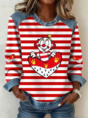 Frauen Deutschland Köln Karneval Muster Patchwork Kunst Sweatshirt