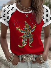 Damen Kölner Karneval Rundhals-Kurzarm-T-Shirt