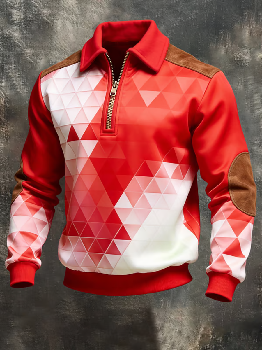 Herren Cologne Carnival Print Zip-Up Hoodie