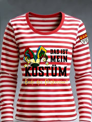 Damen Kölner Karneval Rundhals-T-Shirt mit Langarm