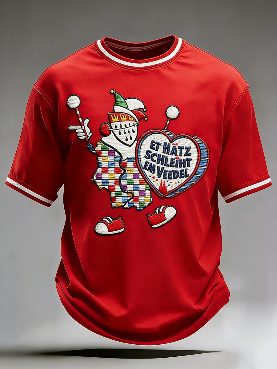 T-Shirt mit kurzen Ärmeln für Herren Kölner Karneval Print