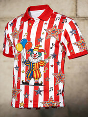 Cologne Carnival Clown Print Herren Casual Top