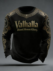 Herren Walhalla-Waffel oberteil im Viking-Stil