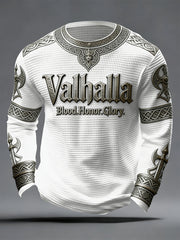 Herren Walhalla-Waffel oberteil im Viking-Stil