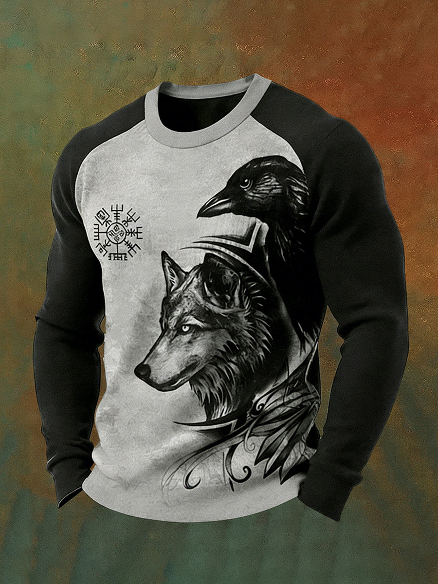 Herren-Viking-T-Shirt mit langen Ärmeln