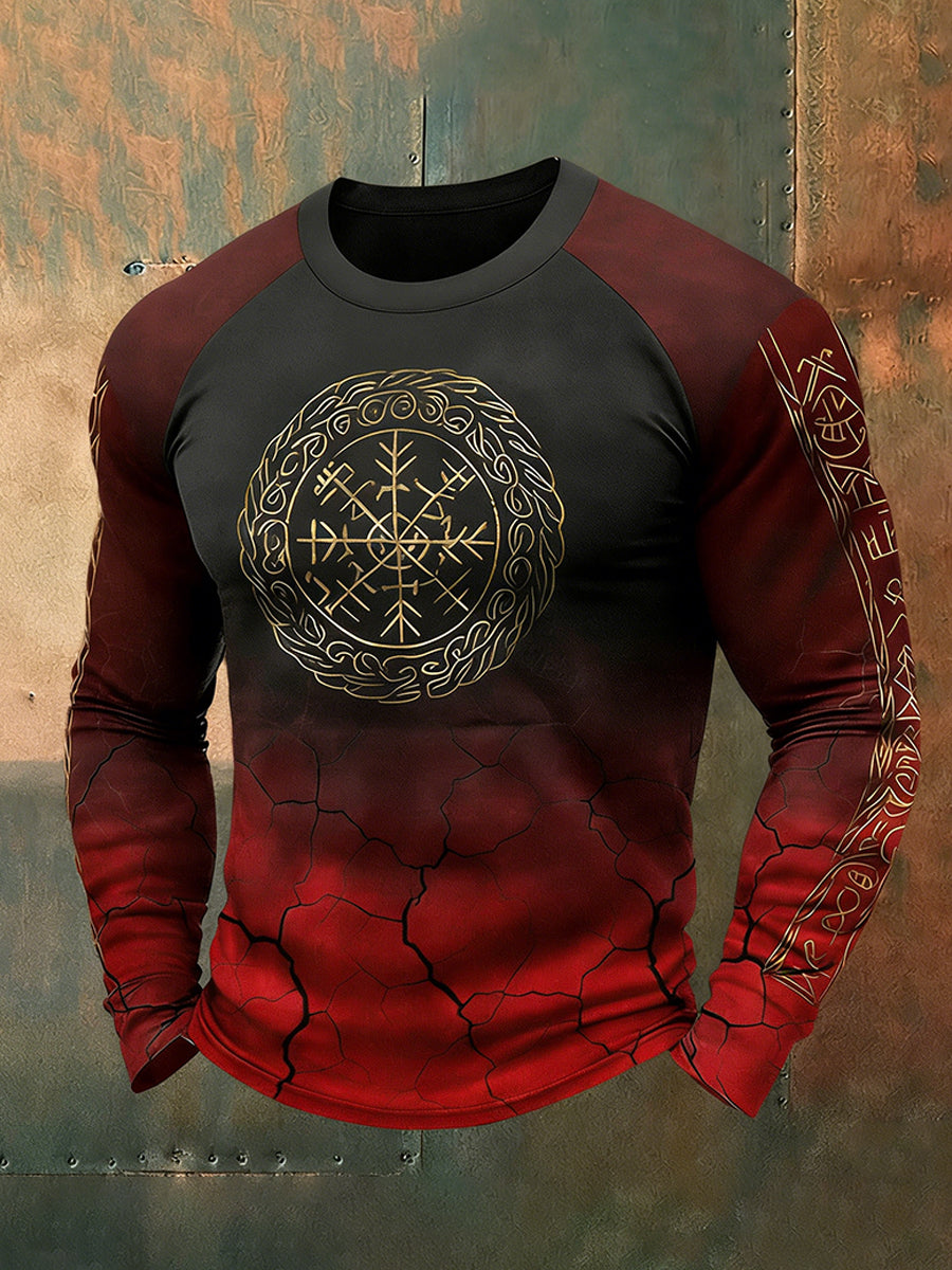 Herren-Viking-T-Shirt mit langen Ärmeln