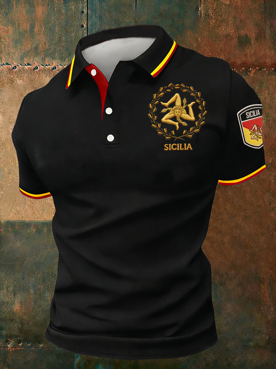 Herren-Shirt Sicilia Trinacria