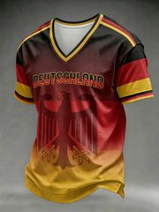 Herren-T-Shirt mit deutschem Fußball-Liebhaber-Print