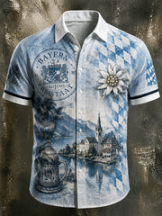 Herren-Bayern-Shirt mit Print und kurzen Ärmeln