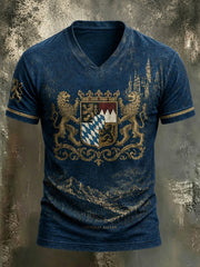 Herren-T-Shirt mit Bayern München-Print und V-Ausschnitt
