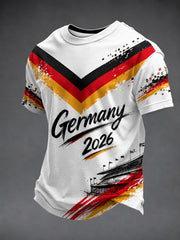 Herren-Fußballfan-Grafik-T-Shirt Deutschland