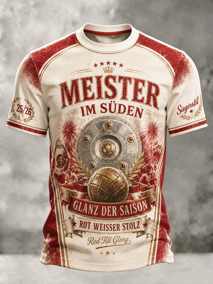 Herren-Fußballfan-T-Shirt mit Deutschland-Print
