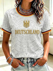 Damen-Fußball-T-Shirt mit Deutschland-Druck
