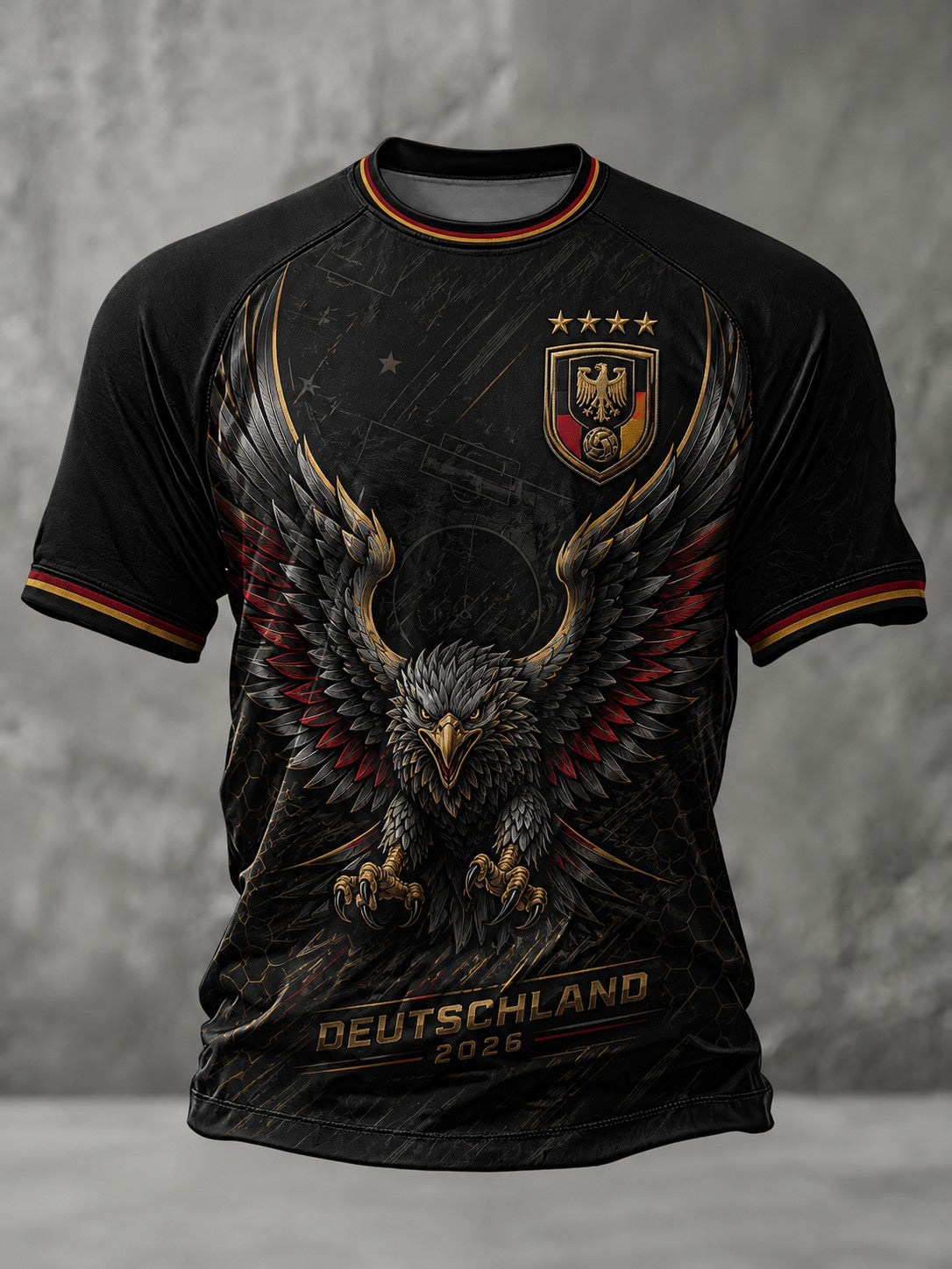 Herren-Fußball-T-Shirt mit Deutschland-Druck