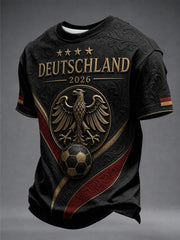 Herren-Fußballfan-T-Shirt mit Deutschland-Print
