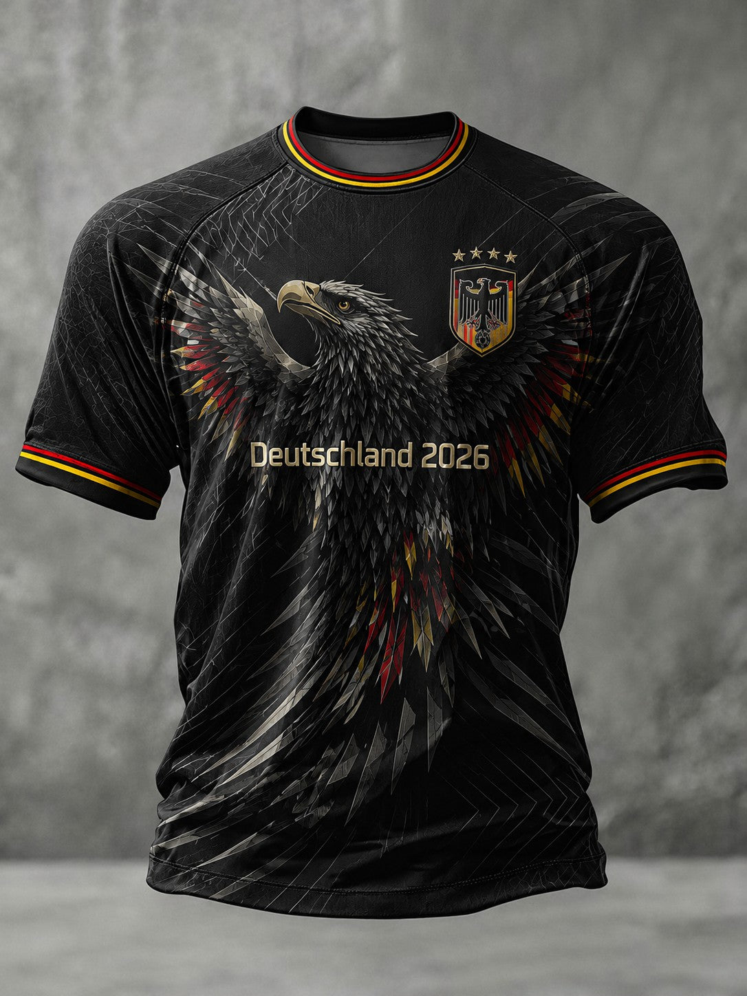 Herren-Fußball-T-Shirt mit Deutschland-Druck