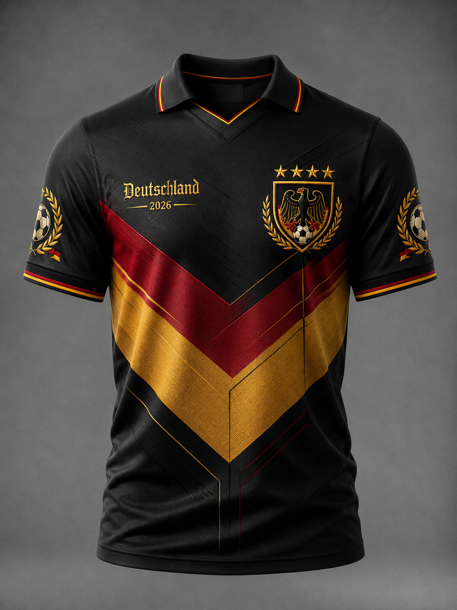 Herren-Deutschland-Fußballfan-T-Shirt mit Grafikdruck