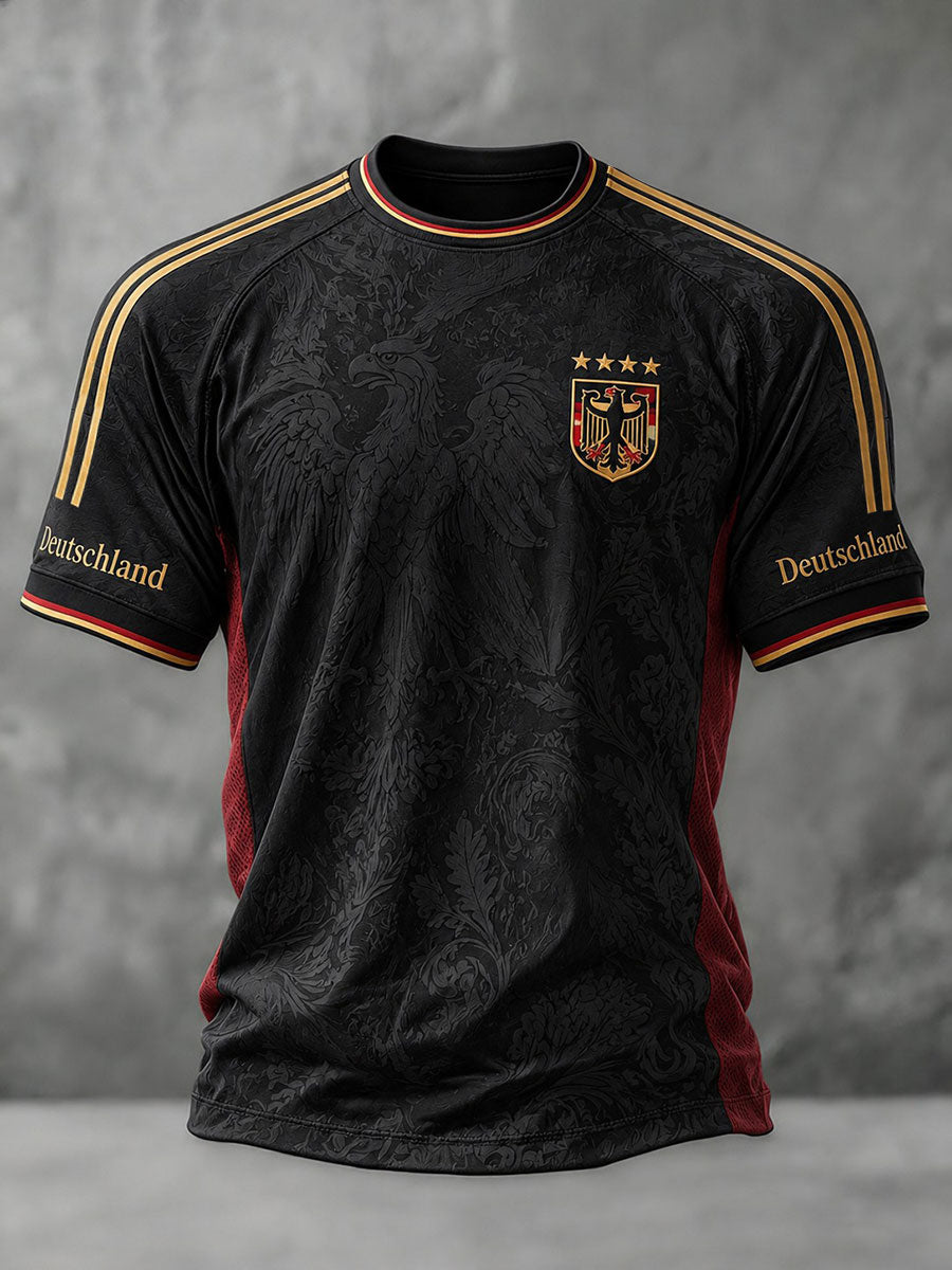 Herren-Fußball-T-Shirt mit Deutschland-Druck