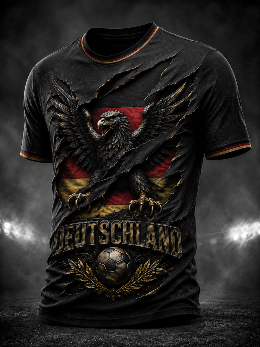 Herren-T-Shirt mit Deutschland-Adler-Motiv für Fußball