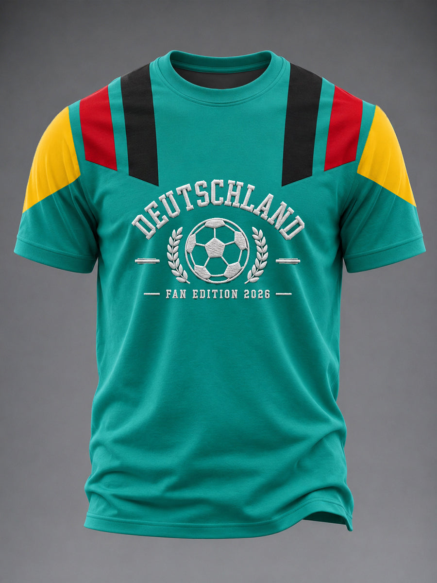 Herren-Fußballfan-T-Shirt von Deutschland 2026 mit Aufdruck