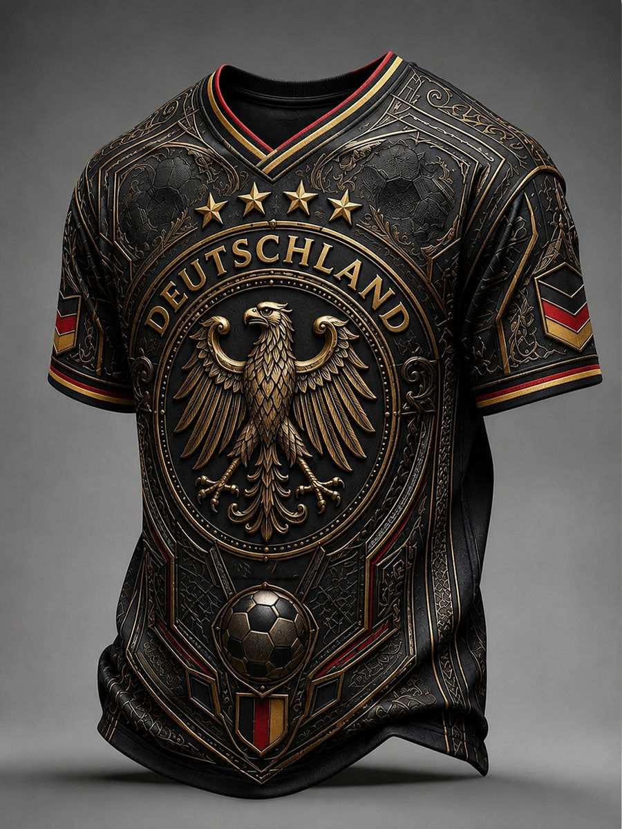 Männer Deutschland Fußball kurze Ärmel T-Shirt