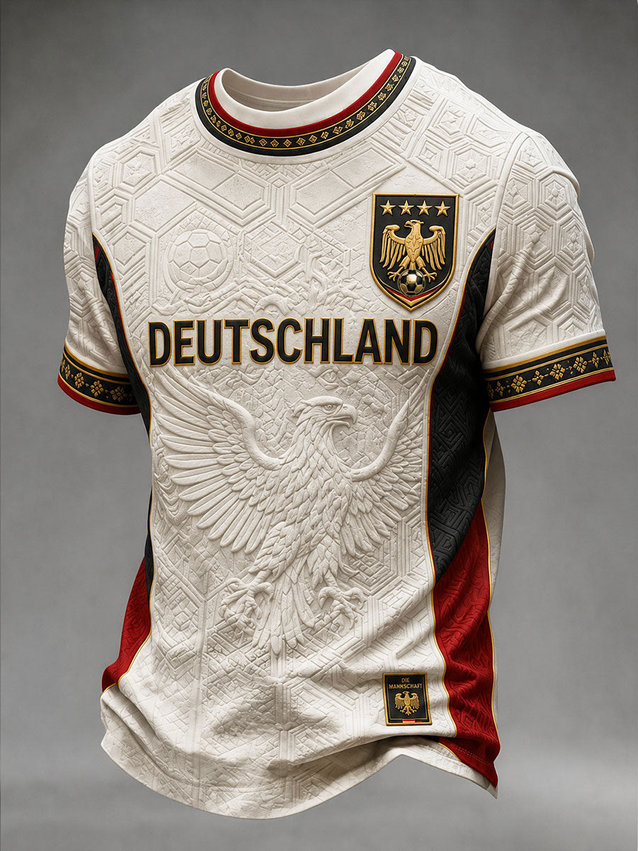 Herren-Fußball-T-Shirt aus Deutschland mit kurzen Ärmeln