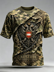 Herren-Casual-T-Shirt mit Aufdruck von österreichischen Naturlandschaften