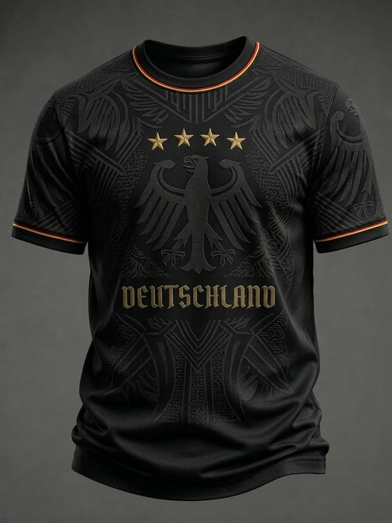 Herren-Fußball-T-Shirt mit Deutschland-Druck