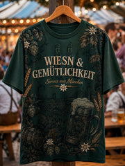 Herren-Oktoberfest-T-Shirt mit kurzen Ärmeln