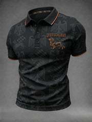 Herren-Dackel-Fußball-Print-Shirt