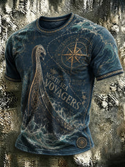 Bedrucktes T-Shirt für Männer mit Nordsee-Voyagern