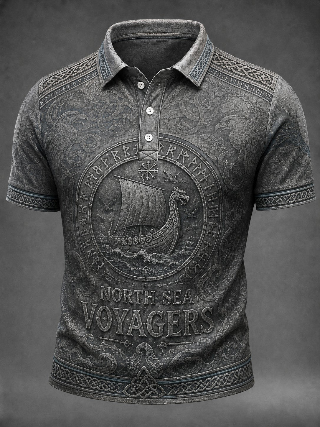 Bedrucktes Herrenhemd North Sea Voyagers