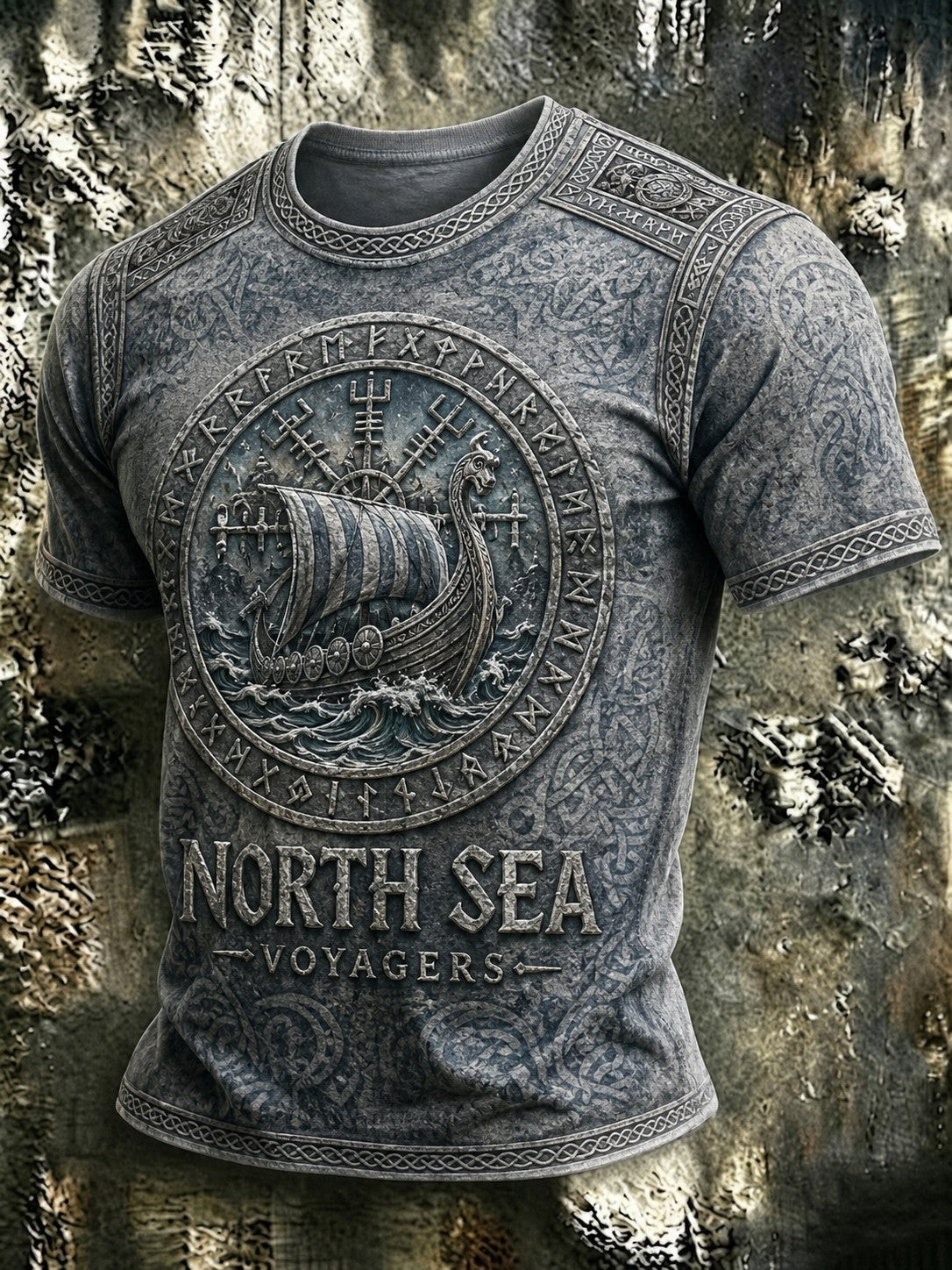 Bedrucktes T-Shirt für Herren – North Sea Voyagers