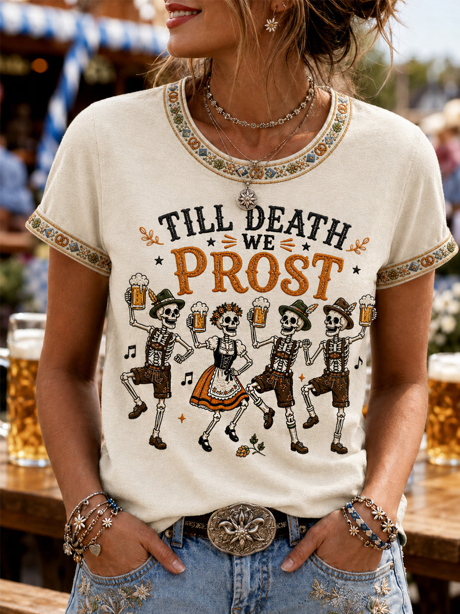 Oktoberfest der Frauen: Prost! Bedrucktes Freizeit-T-Shirt
