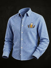 Men's Oktoberfest Style Casual Long Sleeve Shirt