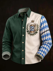 Men's Oktoberfest Style Casual Long Sleeve Shirt