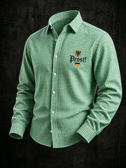 Men's Oktoberfest Style Casual Long Sleeve Shirt