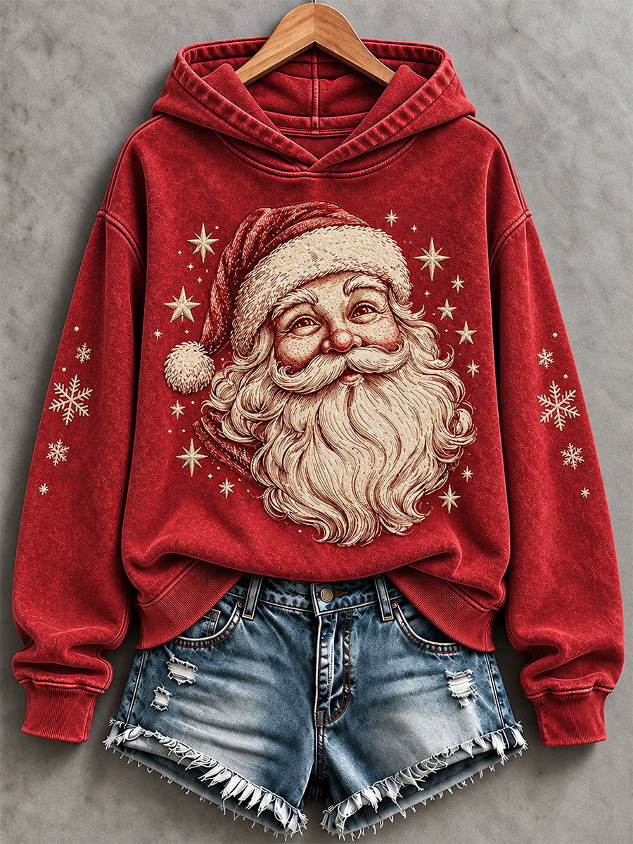 Weihnachtlicher Damen-Sweatshirt mit Weihnachtsmann-Print