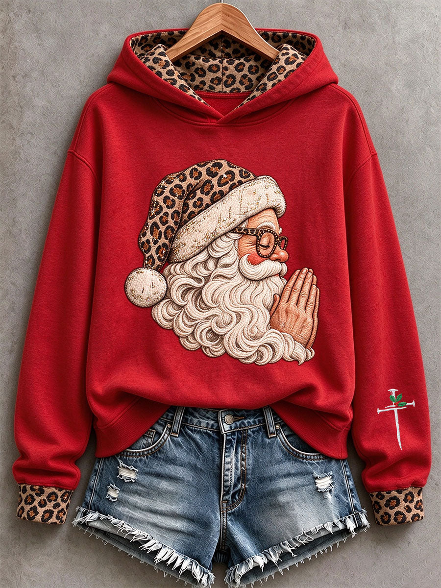 Women's Funny Santa Faith Hoodie