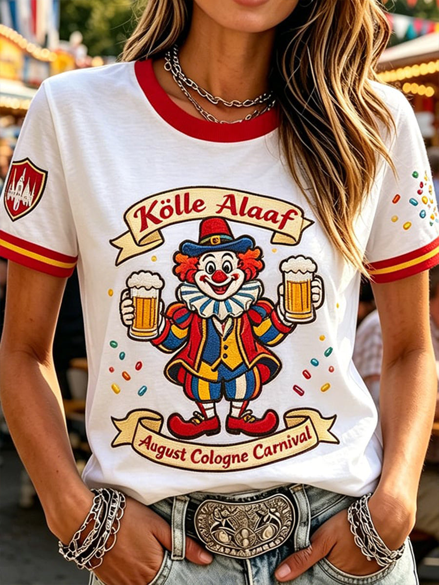 Damen-Köln Karneval Freizeit-T-Shirt
